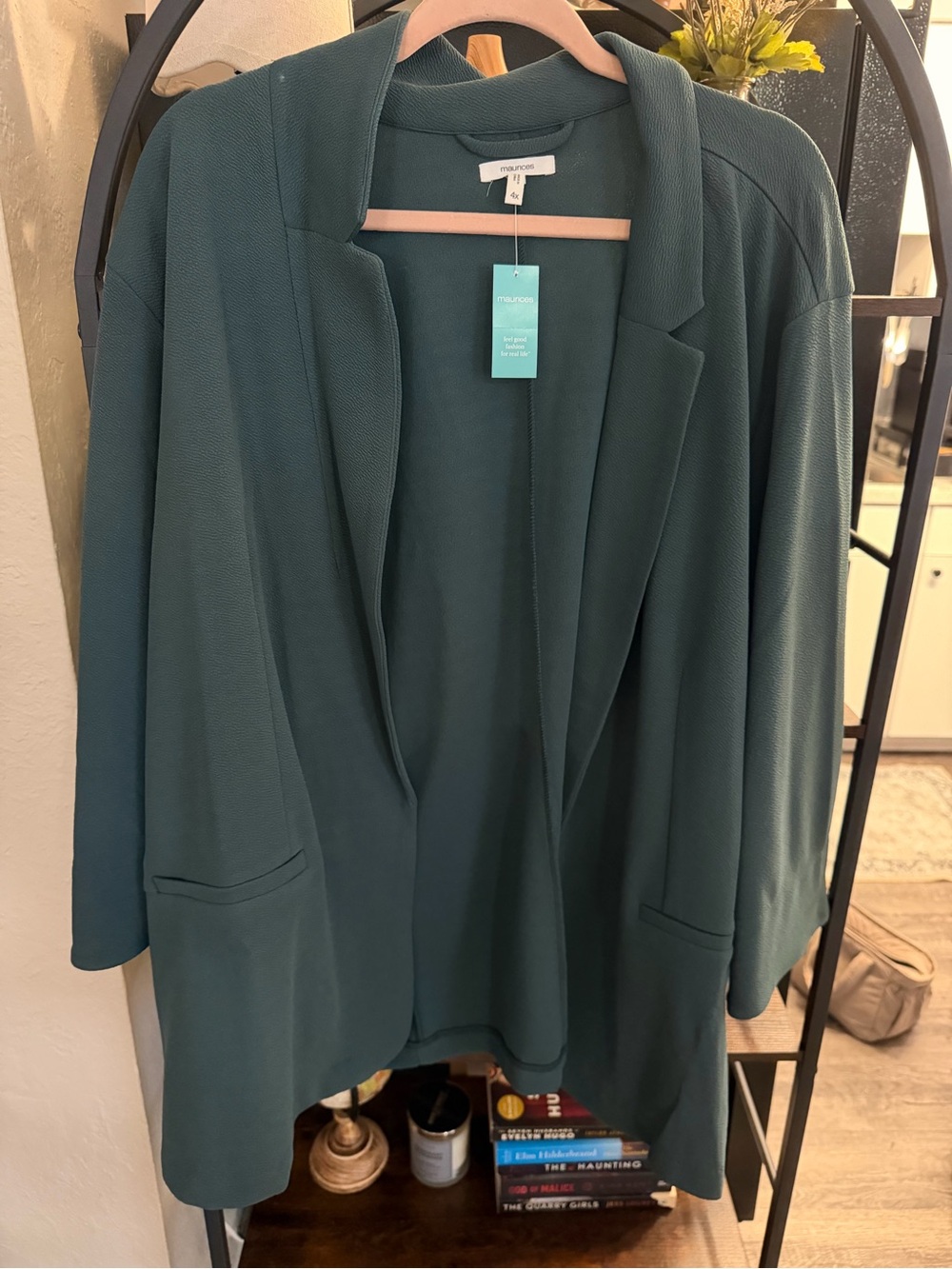 Maurices Teal Open-Front Blazer Jacket